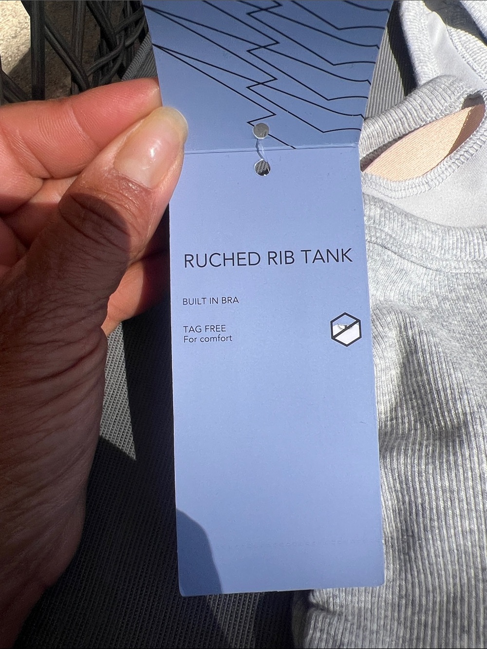 Avia Light Gray Ribbed Racerback Tank - Picture 4 of 5